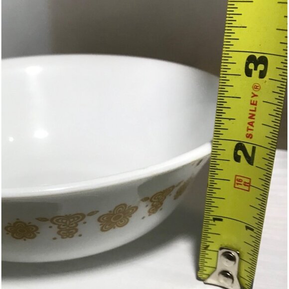 Corelle Vintage Butterfly Gold Floral Salad Cereal Bowl & Salad Toast Plate Set - Picture 10 of 11